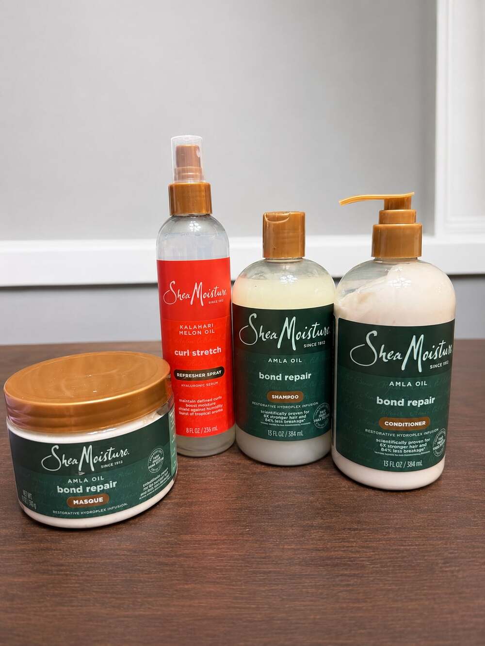 SheaMoisture Amla Oil Bond Repair Set with Kalahari Melon Oil Curl Stretch Spray